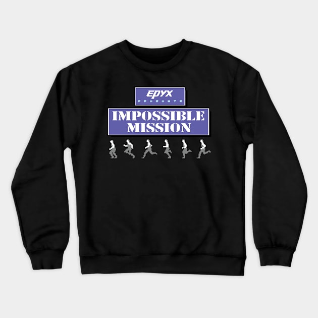 Impossible Mission Commodore 64 Crewneck Sweatshirt by Retro8Bit Fashion Store